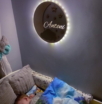 Светодиодный ночник 37 см ЛУНА ИМЯ