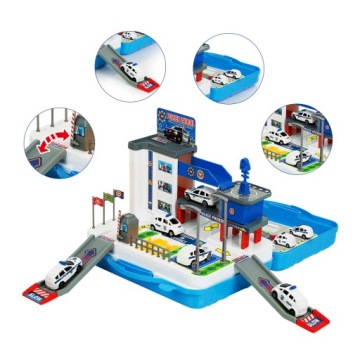 ПАРКОВКА ПОЛИЦИИ ПАРКОВКА ЧЕМОДАН ГАРАЖ 40 шт. Полицейская машина