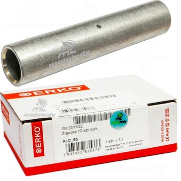 10x ALC 95 złączka mufa kablowa tulejka łącząca AL aluminiowa 95mm