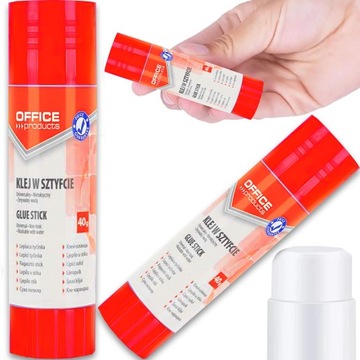 KLEJ SZKOLNY W SZTYFCIE OFFICE GLUE STICK 40g ORYGINAŁ