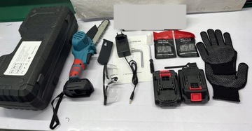 ЭЛЕКТРИЧЕСКАЯ МАЛЕНЬКАЯ ЦЕПНАЯ ПИЛА АККУМУЛЯТОРНАЯ МИНИ-ПИЛА 6 ДЮЙМОВ + АККУМУЛЯТОРЫ×2