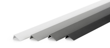 Уголок жесткий с клеем 20х10, серый, 1,5 м.