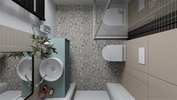 3D визуализация дизайна ванной комнаты