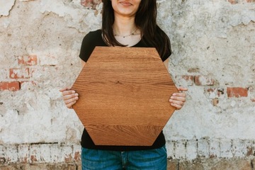 PANELE ŚCIENNE DREWNO BEZ SĘKÓW HEKSAGONY MINI 3D