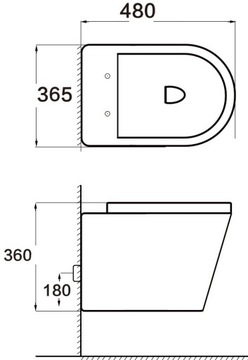 MEXEN STELAŻ WC MISKA RICO MAT RIMLESS PRZYCISK