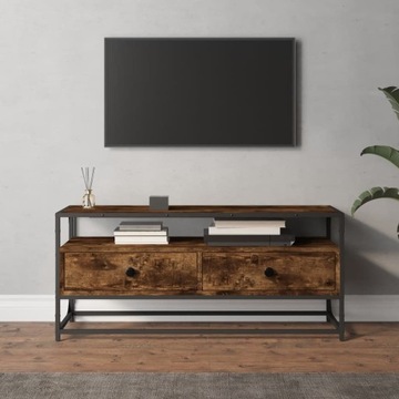 vidaXL Szafka pod TV, przydymiony dąb, 100x35x45 cm