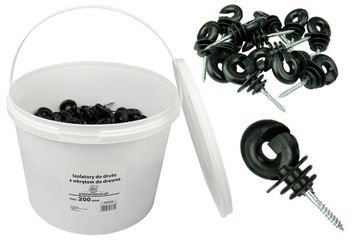 ИЗОЛЯТОР ДЛЯ ДЕРЕВЯННОЙ овчарки ПРОВОЛОЧНЫЕ СТОЙКИ ИЗОЛЯТОРЫ с винтом ведро 200 ШТ.