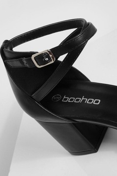 ЧЕРНЫЕ ТУФЛИ BOOHOO С ОСТОРОЧНЫМ РЕМЕНЕМ 7U3 NG2__39