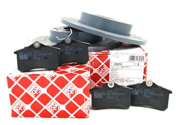 FEBI TARCZE + KLOCKI TYŁ DO AUDI A4 B6 B7 SEAT EXEO 245MM
