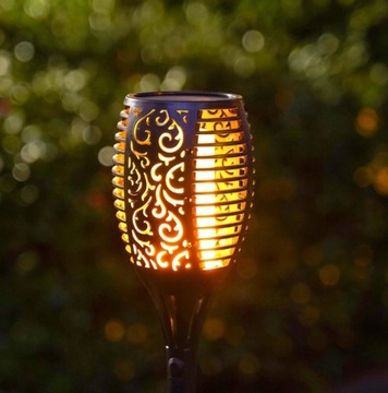 Светодиодная солнечная лампа LANTERN DRIVEN TORCH пламя 50см