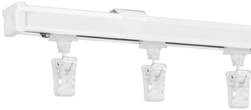 Żabki do karnisza aluminium slim,ks ilość 100 sztuk na ślizgu kolor biały