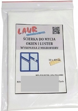 Ścierka mikrofibra (mikrofaza) Laur biały