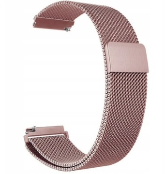 PASEK BRANSOLETA DO ZEGARKA SMARTWATCH 22MM stal różowe złoto