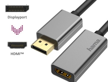 Порт дисплея Hama ADAPTER — адаптер HDMI 4K