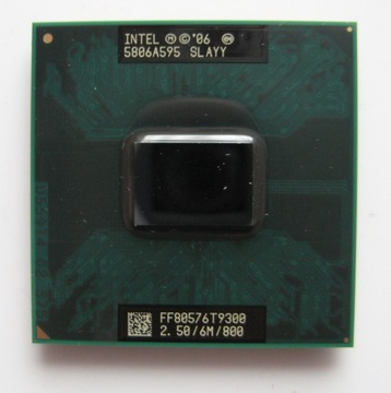 Intel Core 2 duo T9300 2,50 ГГц, 800 МГц, системная шина 6 МБ