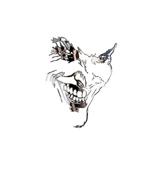 Naklejka na samochód auto niklowana JOKER