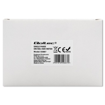 Однофазный счетчик энергопотребления на DIN-рейку 230В LCD 1P Slim