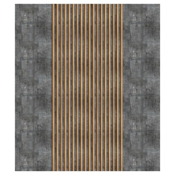 TAPETA FOTO 260X300cm NOWOCZESNE LAMELE NA BETONOWYCH PŁYTACH Z03