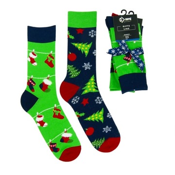 Skarpety MORAJ święta 43-45 gifts line dwupak