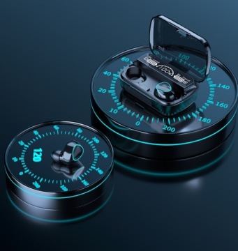 БЕСПРОВОДНЫЕ НАУШНИКИ BLUETOOTH С МИКРОФОНОМ, МОДЕЛЬ POWERBANK 2023 ГОДА