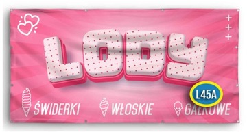 Baner Reklamowy 2mx1m Lody Gałkowe Kręcone Włoskie