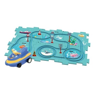 PUZZLE DLA DZIECI INTERAKTYWNE TOR KOLEJOWY Z PUZZLI TORY LOGICZNE OCEAN
