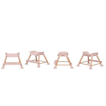 Kidwell EATAN WOOD krzesełko drewniane 4w1 pink