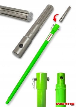 WERHE Przedłużka do gleby-100cm+Adapter sds max
