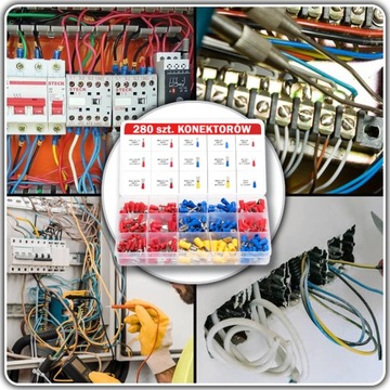 НАБОР ИЗОЛИРОВАННЫХ АВТОМОБИЛЬНЫХ РАЗЪЕМОВ 280 ШТ. Электрические зажимы