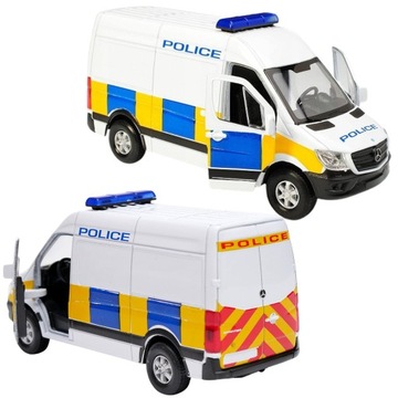 RESORAK AUTO MODEL METALOWY WELLY MERCEDES SPRINTER VAN POLICE NA PREZENT