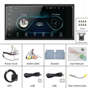 РАДИО FM GPS-навигация TOYOTA 2Din Android 10 WIFI