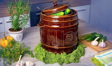 БОЧКА для квашения КАПУСТЫ, ОГУРЦА 6л, Керамика