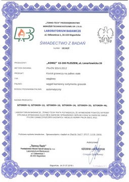 Ekologiczny kocioł piec z podajnikiem Sztoker+ 12 kW na ekogroszek 5 klasa
