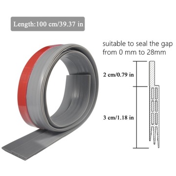 Серый самоклеящийся уплотнитель для окон и дверей.