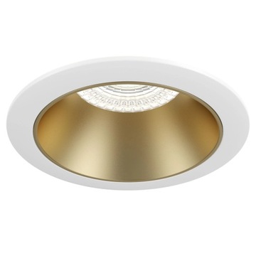 Lampa oprawa sufitowa punktowa wpuszczana biała złota okrągła Maytoni
