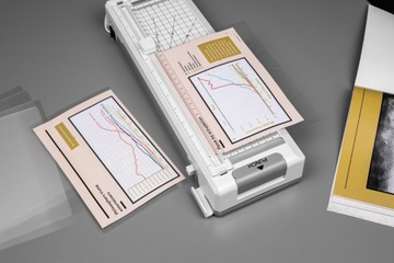 LAMINATOR A4 LAMINARKA + GRATIS 100 Folii A4 TRYMER ZAOKRĄGLACZ DZIURKACZ