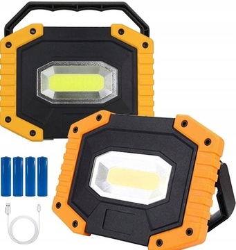 HALOGEN LED NAŚWIETLACZ BUDOWLANY AKUMULATOROWY X2