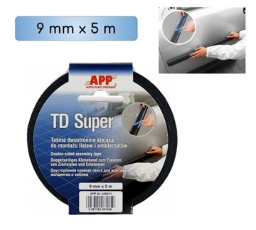 Taśma dwustronna klejąca 9mm x 5m App TD Super Niebieska