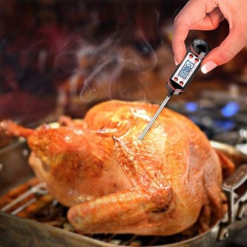 ЦИФРОВОЙ ЭЛЕКТРОННЫЙ СВЕТОДИОДНЫЙ ТЕРМОМЕТР ДЛЯ МЯСНЫХ ВЫПЕЧОК 300°C КУХНЯ