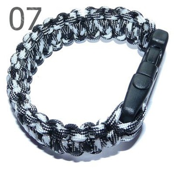 Bransoleta z Paracordu + Gwizdek SURVIVAL 10wzorów