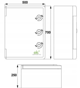 ШКАФ ШКАФ АБС ПЛАСТИК 700х500х260