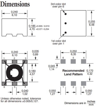 [2 шт.] TTWB1015 RF Трансформатор 1:1,5 0,07-225 МГц