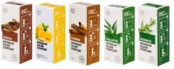 Olejki Zapachowe Eteryczne NATURALNE Aromaterapia Zestaw Olejków 5 x 10 ml