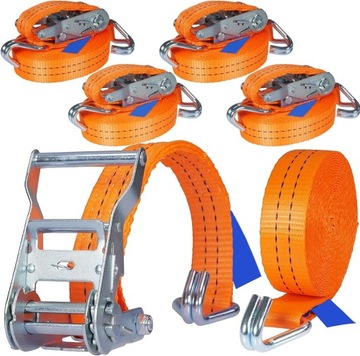 4 x PAS MOCUJĄCY PAS TRANSPORTOWY TAŚMA TAŚMY Z ZAPADKĄ 6 m x 35 mm 2000KG