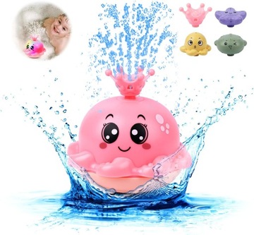 ИГРУШКА ДЛЯ ВАННЫ ПЛАВАЮЩИЙ Осьминог СВЕТОДИОДНЫЙ ФОНТАН ДЛЯ ВОДНОЙ ВАННЫ