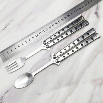 Foldable Butterfly Knife Portable Stainless Steel