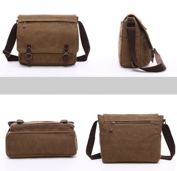 Мужская холщовая сумка через плечо, простая мода