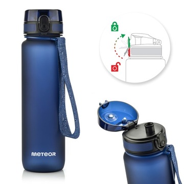 BIDON BUTELKA SPORTOWA METEOR 1000ml 28,5cm TRITAN sitko miarka ustnik