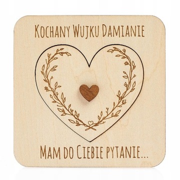 PYTANIE CIOCIU ZOSTANIESZ CHRZESTNĄ CHRZEST SERCE ZAPROSZENIE
