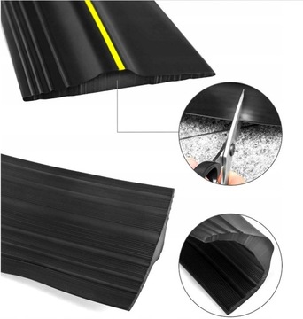 Порог прокладки гаража для гаражной двери Высокая видимость 12,5x88 см 3 м